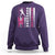 Baseball Breast Cancer Sweatshirt Pink Ribbon Strike Out Breast Cancer American Flag - Wonder Print Shop