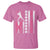 Baseball Breast Cancer T Shirt Pink Ribbon Strike Out Breast Cancer American Flag - Wonder Print Shop