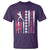 Baseball Breast Cancer T Shirt Pink Ribbon Strike Out Breast Cancer American Flag - Wonder Print Shop