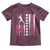 Baseball Breast Cancer Toddler T Shirt Pink Ribbon Strike Out Breast Cancer American Flag - Wonder Print Shop