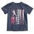 Baseball Breast Cancer Toddler T Shirt Pink Ribbon Strike Out Breast Cancer American Flag - Wonder Print Shop