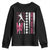 Baseball Breast Cancer Youth Sweatshirt Pink Ribbon Strike Out Breast Cancer American Flag - Wonder Print Shop