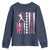 Baseball Breast Cancer Youth Sweatshirt Pink Ribbon Strike Out Breast Cancer American Flag - Wonder Print Shop