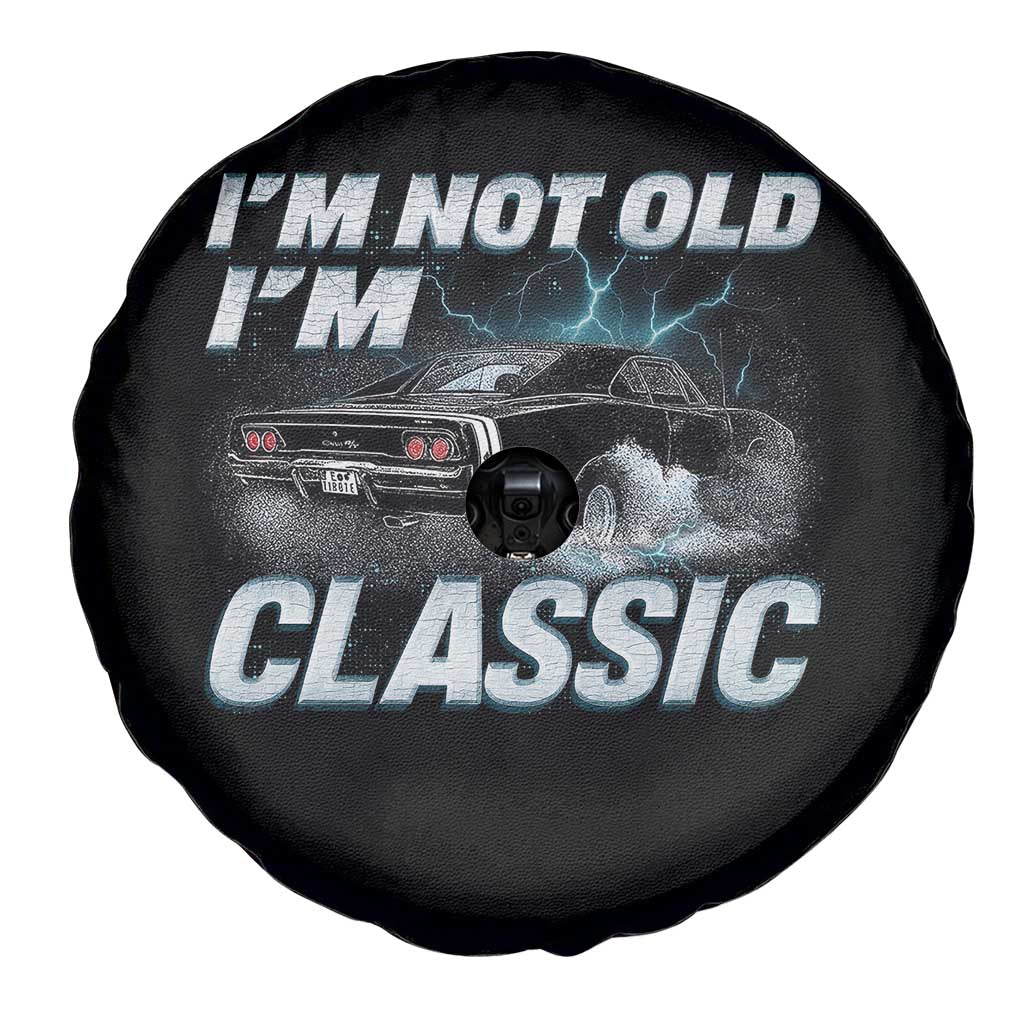 Vintage I'm Not Old I'm Classic Spare Tire Cover Funny Car Graphic Racing Drift Car
