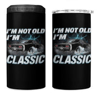 Vintage I'm Not Old I'm Classic 4 in 1 Can Cooler Tumbler Funny Car Graphic Racing Drift Car