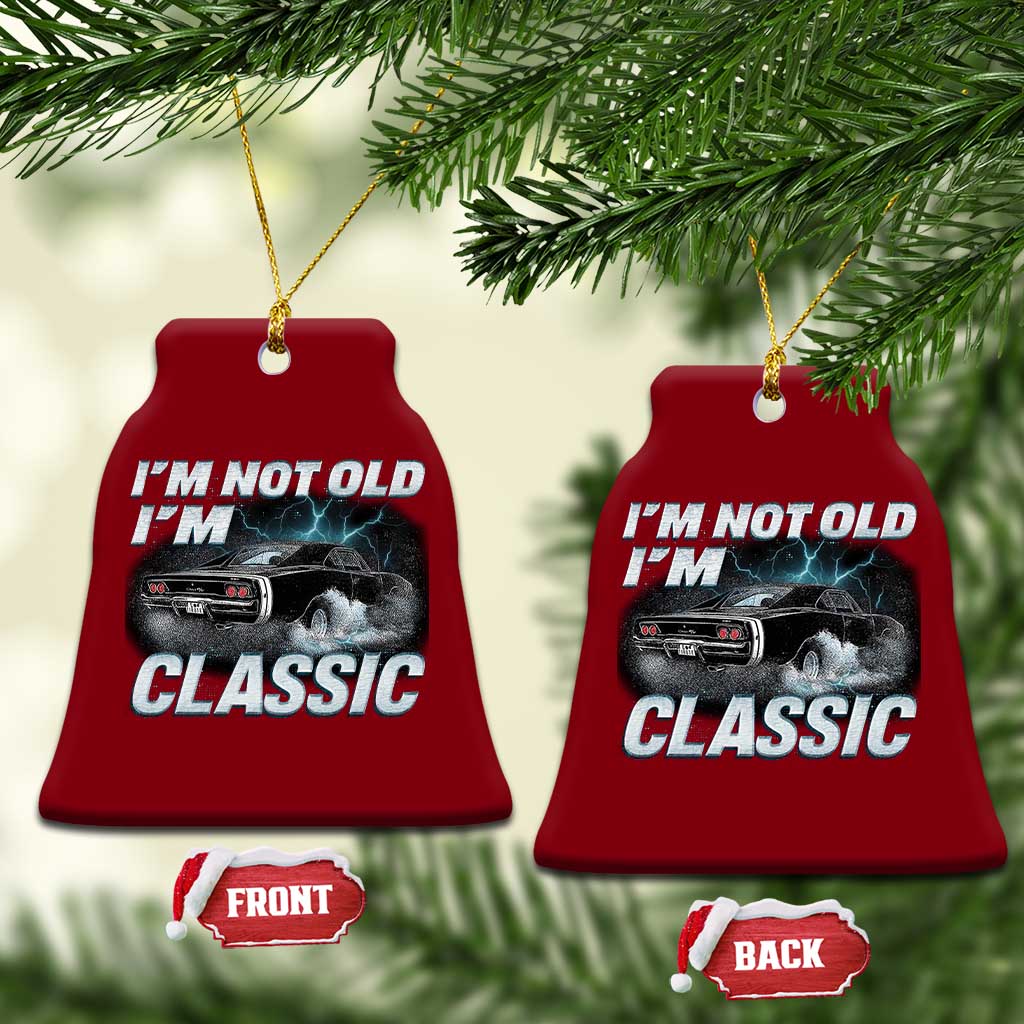 Vintage I'm Not Old I'm Classic Ceramic Ornament Funny Car Graphic Racing Drift Car