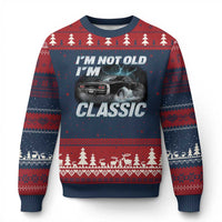 Vintage I'm Not Old I'm Classic Ugly Christmas Sweater Funny Car Graphic Racing Drift Car