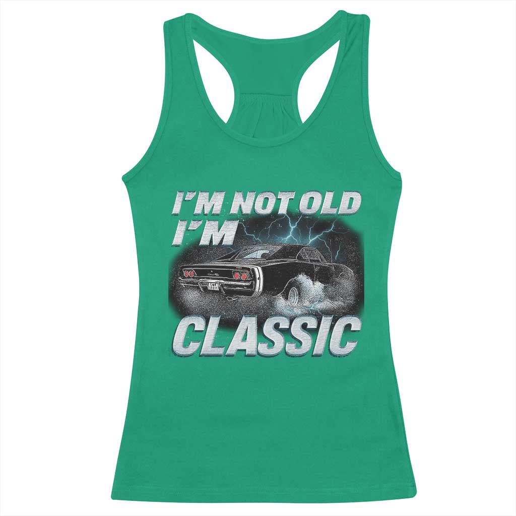 Vintage I'm Not Old I'm Classic Racerback Tank Top Funny Car Graphic Racing Drift Car
