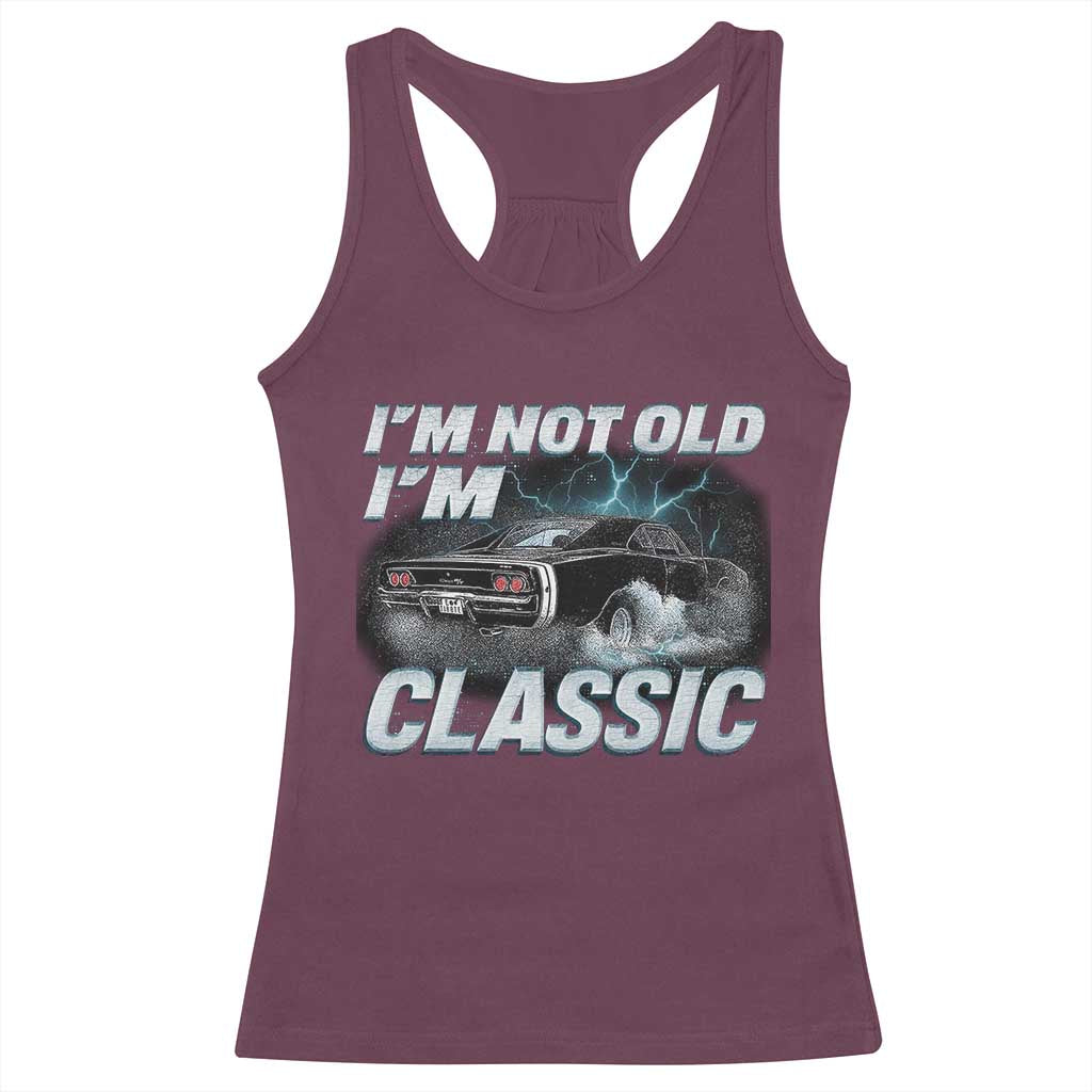 Vintage I'm Not Old I'm Classic Racerback Tank Top Funny Car Graphic Racing Drift Car