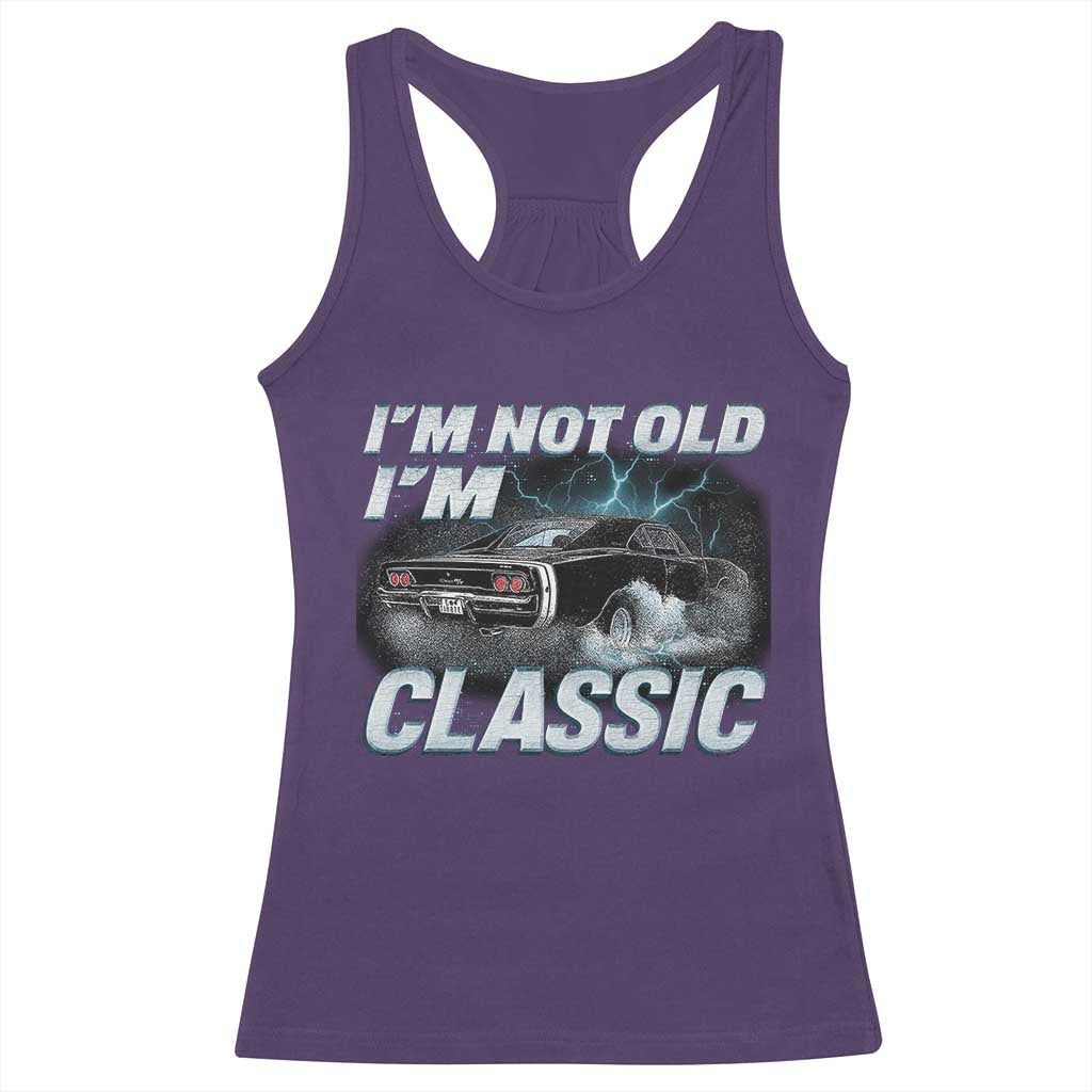 Vintage I'm Not Old I'm Classic Racerback Tank Top Funny Car Graphic Racing Drift Car