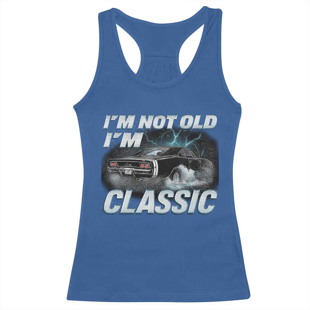 Vintage I'm Not Old I'm Classic Racerback Tank Top Funny Car Graphic Racing Drift Car