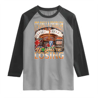 Funny Gambling Raglan Shirt Only A Problem If You're Losing Vintage Bootleg - Wonder Print Shop