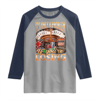 Funny Gambling Raglan Shirt Only A Problem If You're Losing Vintage Bootleg - Wonder Print Shop