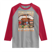 Funny Gambling Raglan Shirt Only A Problem If You're Losing Vintage Bootleg - Wonder Print Shop