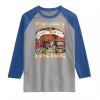 Funny Gambling Raglan Shirt Only A Problem If You're Losing Vintage Bootleg - Wonder Print Shop
