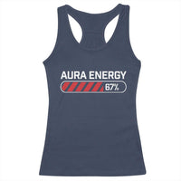 Funny Six Seven Racerback Tank Top Aura Energy at 67 Meme Gen Alpha Slang - Wonder Print Shop