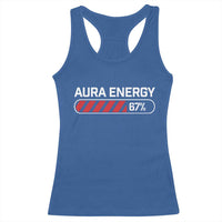 Funny Six Seven Racerback Tank Top Aura Energy at 67 Meme Gen Alpha Slang - Wonder Print Shop