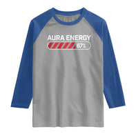 Funny Six Seven Raglan Shirt Aura Energy at 67 Meme Gen Alpha Slang - Wonder Print Shop