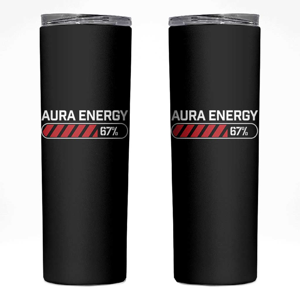 Funny Six Seven Skinny Tumbler Aura Energy at 67 Meme Gen Alpha Slang - Wonder Print Shop