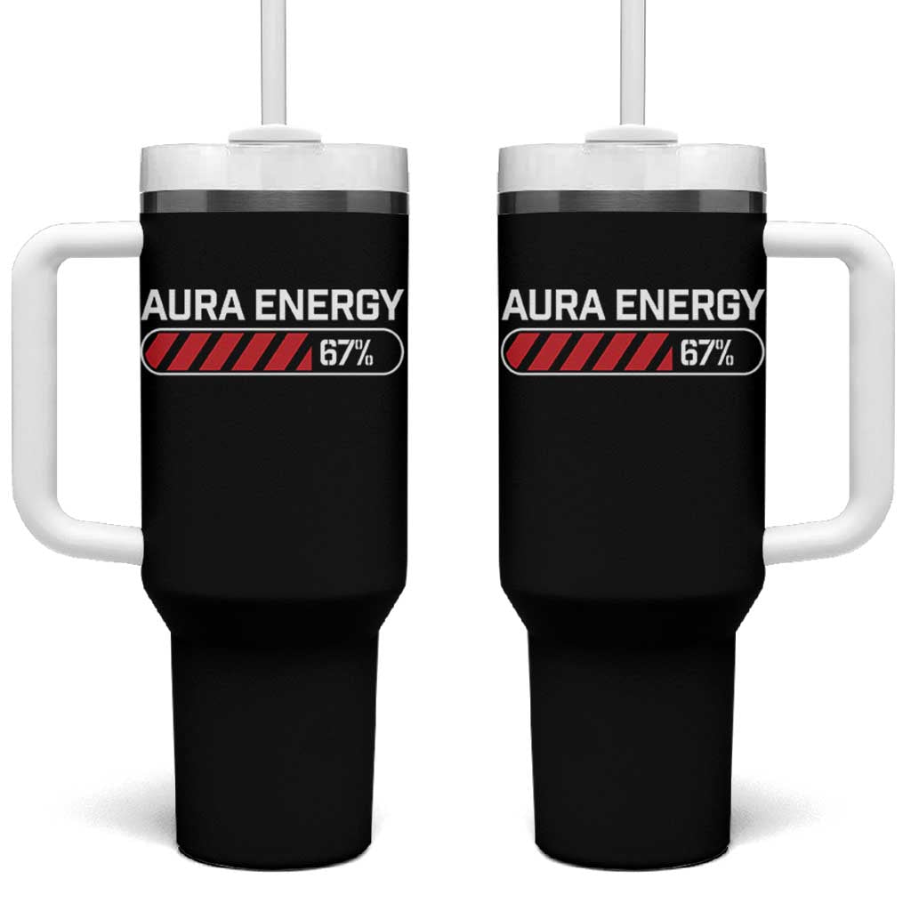 Funny Six Seven Tumbler With Handle Aura Energy at 67 Meme Gen Alpha Slang - Wonder Print Shop