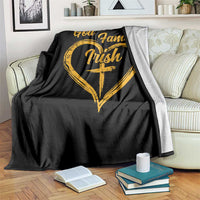 God Family Irish Throw Blanket Vintage Cross In Heart Christian Notre Dame Game Day - Wonder Print Shop