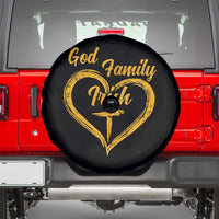 God Family Irish Spare Tire Cover Vintage Cross In Heart Christian Notre Dame Game Day - Wonder Print Shop