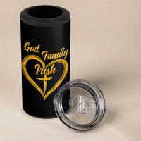 God Family Irish 4 in 1 Can Cooler Tumbler Vintage Cross In Heart Christian Notre Dame Game Day - Wonder Print Shop