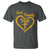 God Family Irish T Shirt Vintage Cross In Heart Christian Notre Dame Game Day - Wonder Print Shop