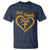 God Family Irish T Shirt Vintage Cross In Heart Christian Notre Dame Game Day - Wonder Print Shop