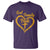 God Family Irish T Shirt Vintage Cross In Heart Christian Notre Dame Game Day - Wonder Print Shop