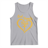 God Family Irish Tank Top Vintage Cross In Heart Christian Notre Dame Game Day - Wonder Print Shop