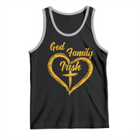 God Family Irish Tank Top Vintage Cross In Heart Christian Notre Dame Game Day - Wonder Print Shop