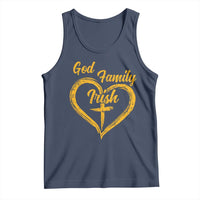 God Family Irish Tank Top Vintage Cross In Heart Christian Notre Dame Game Day - Wonder Print Shop