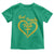 God Family Irish Toddler T Shirt Vintage Cross In Heart Christian Notre Dame Game Day - Wonder Print Shop