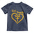 God Family Irish Toddler T Shirt Vintage Cross In Heart Christian Notre Dame Game Day - Wonder Print Shop