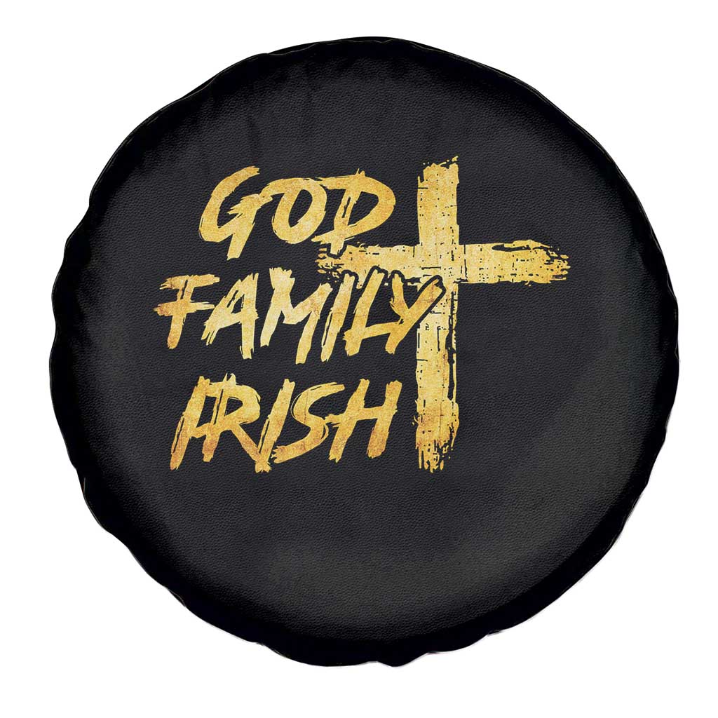 God Family Irish Spare Tire Cover Christian Faith Cross Notre Dame Game Day - Wonder Print Shop