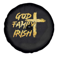 God Family Irish Spare Tire Cover Christian Faith Cross Notre Dame Game Day - Wonder Print Shop