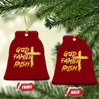 God Family Irish Ceramic Ornament Christian Faith Cross Notre Dame Game Day - Wonder Print Shop