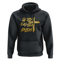 God Family Irish Hoodie Christian Faith Cross Notre Dame Game Day - Wonder Print Shop