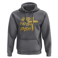 God Family Irish Hoodie Christian Faith Cross Notre Dame Game Day - Wonder Print Shop