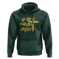 God Family Irish Hoodie Christian Faith Cross Notre Dame Game Day - Wonder Print Shop