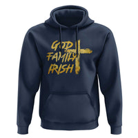 God Family Irish Hoodie Christian Faith Cross Notre Dame Game Day - Wonder Print Shop