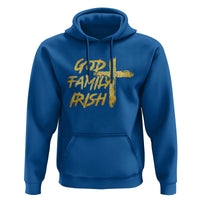 God Family Irish Hoodie Christian Faith Cross Notre Dame Game Day - Wonder Print Shop