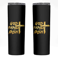 God Family Irish Skinny Tumbler Christian Faith Cross Notre Dame Game Day - Wonder Print Shop