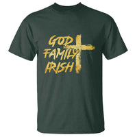 God Family Irish T Shirt Christian Faith Cross Notre Dame Game Day - Wonder Print Shop