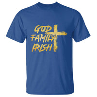 God Family Irish T Shirt Christian Faith Cross Notre Dame Game Day - Wonder Print Shop
