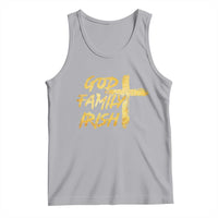 God Family Irish Tank Top Christian Faith Cross Notre Dame Game Day - Wonder Print Shop