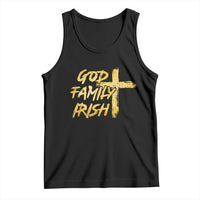 God Family Irish Tank Top Christian Faith Cross Notre Dame Game Day - Wonder Print Shop