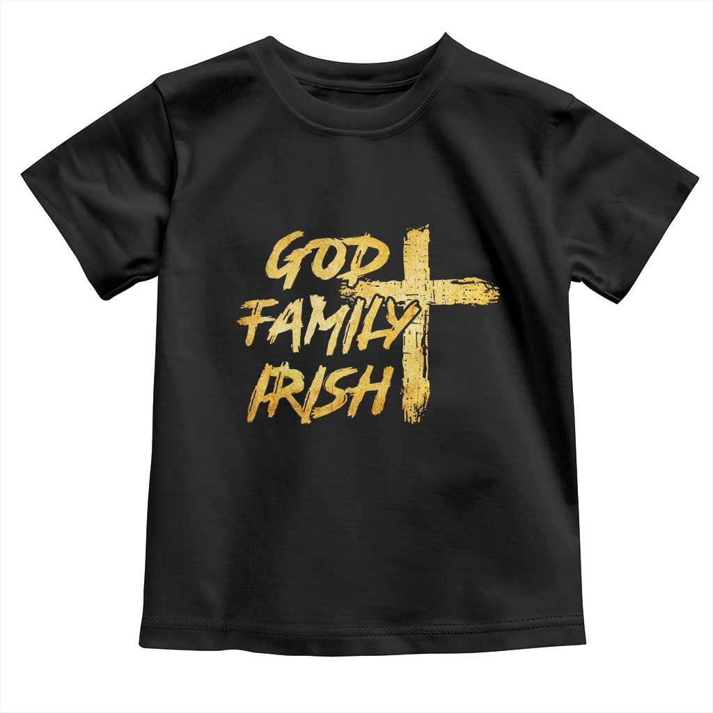 God Family Irish Toddler T Shirt Christian Faith Cross Notre Dame Game Day - Wonder Print Shop
