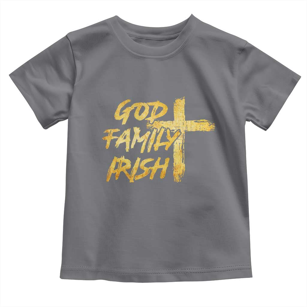 God Family Irish Toddler T Shirt Christian Faith Cross Notre Dame Game Day - Wonder Print Shop